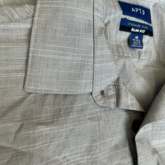 Apt 9 men’s slim fit M gray dress shirt - Picture 3 of 3